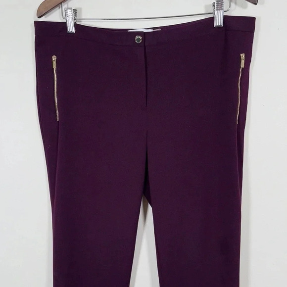 🌟✨2 for $20 ✨🌟 Calvin Klein Purple Zip Pocket Trouser - Picture 4 of 13